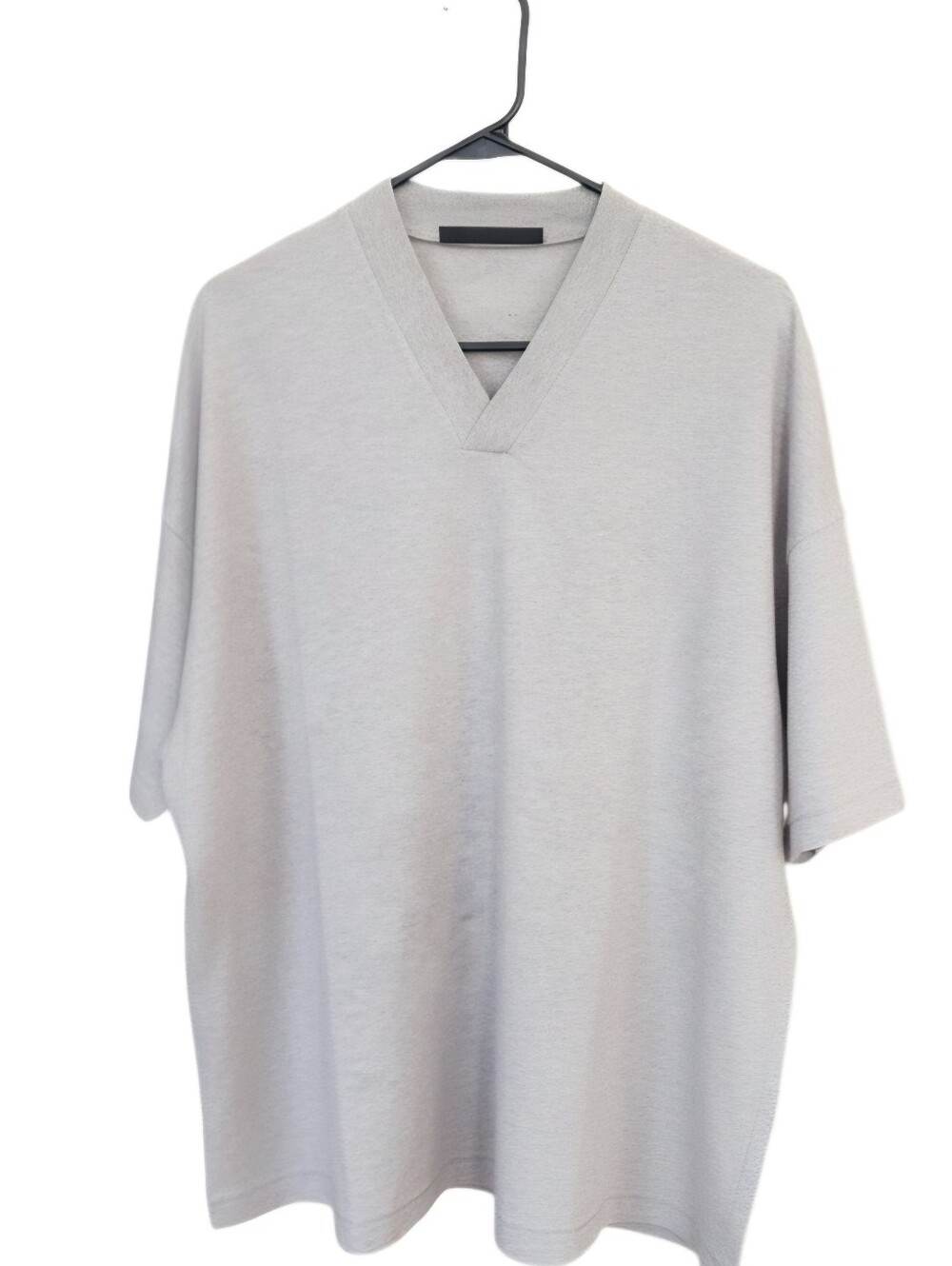 ESSENTIALS Fear of God Men's Dark Oatmeal Beige Logo T-Shirt Size L - Picture 5 of 11